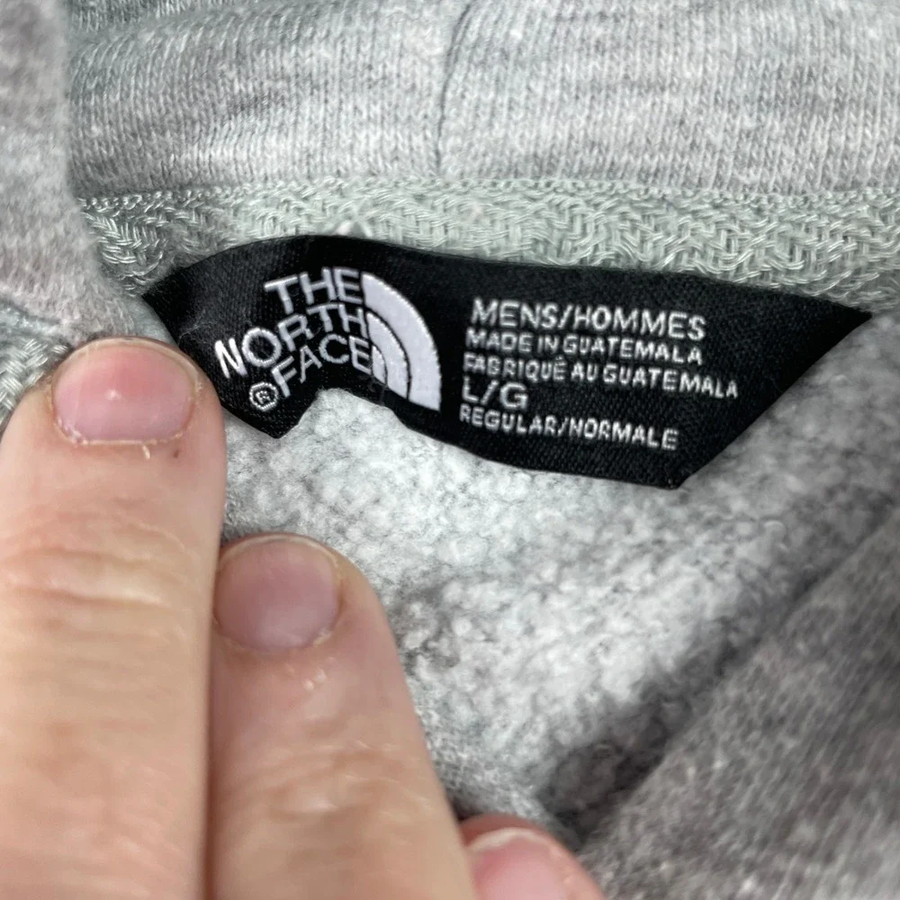 The North Face Hoodie Mens L Gray Half Dome Pullover Fleece Sweatshirt A3FR1